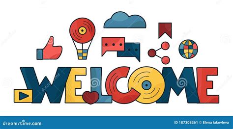 Welcome Sign Multicolored 